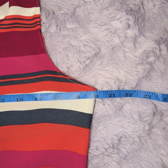 NWOT Ann Taylor Multicolor Striped Blouse - Picture 4 of 6